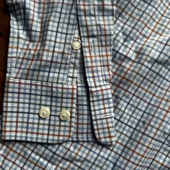 Johnnie O Prep-Performance Casual Button Down Shirt Plaid Golf - Picture 2 of 8